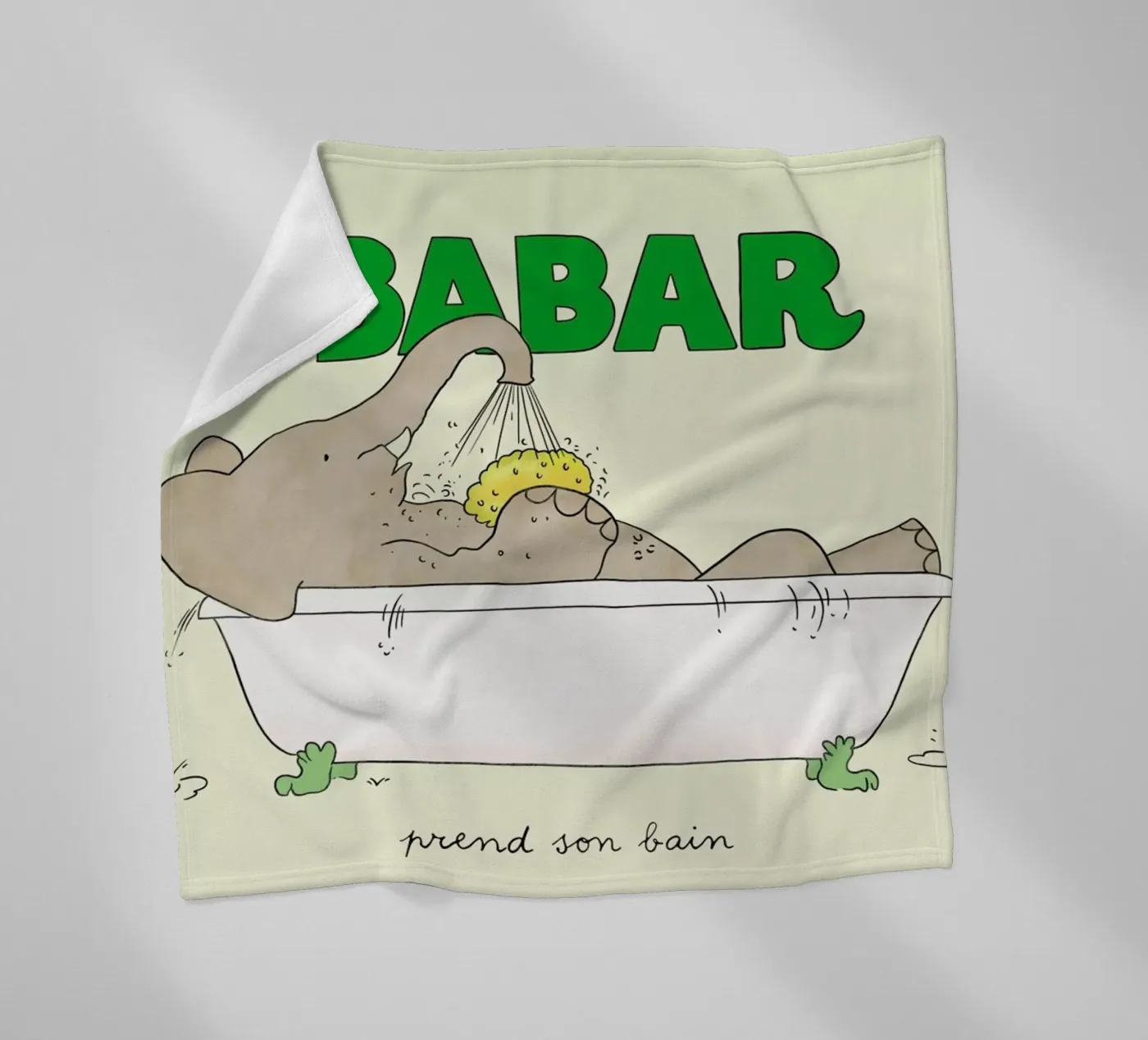 Babar Bathtime 2 Fleecedecke von Little Flourishes