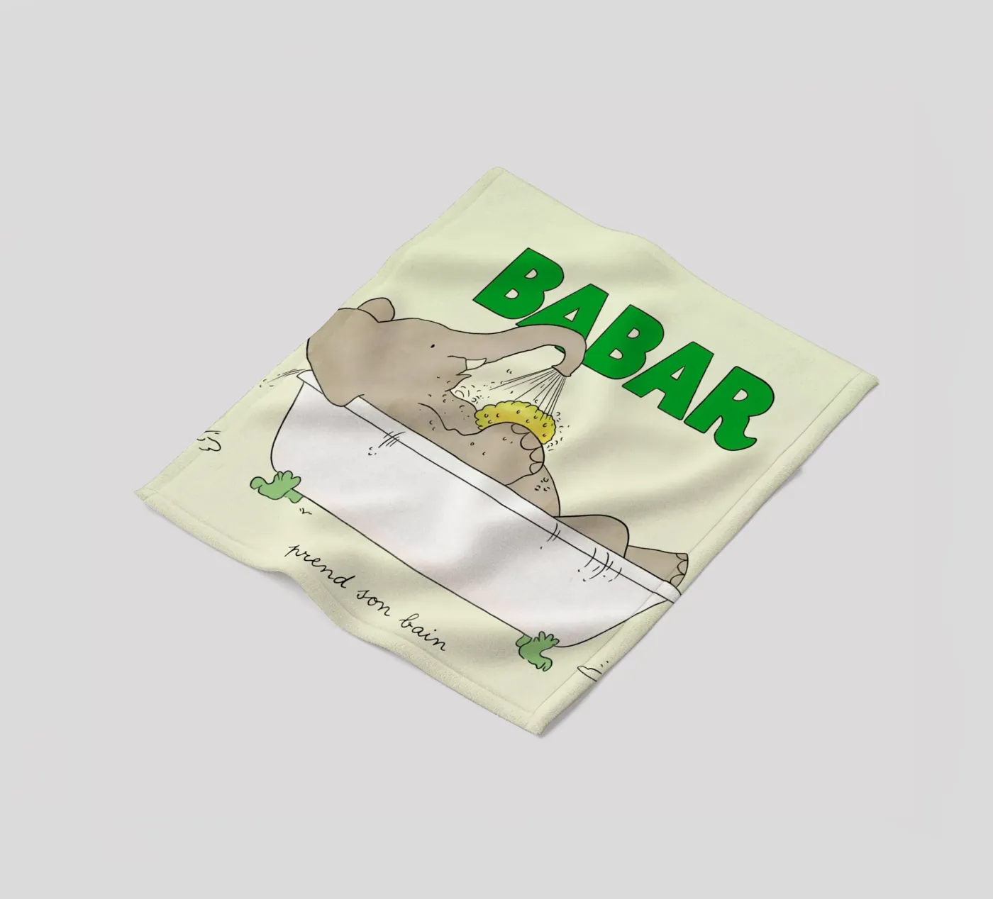Babar Bathtime 2 Fleecedecke von Little Flourishes