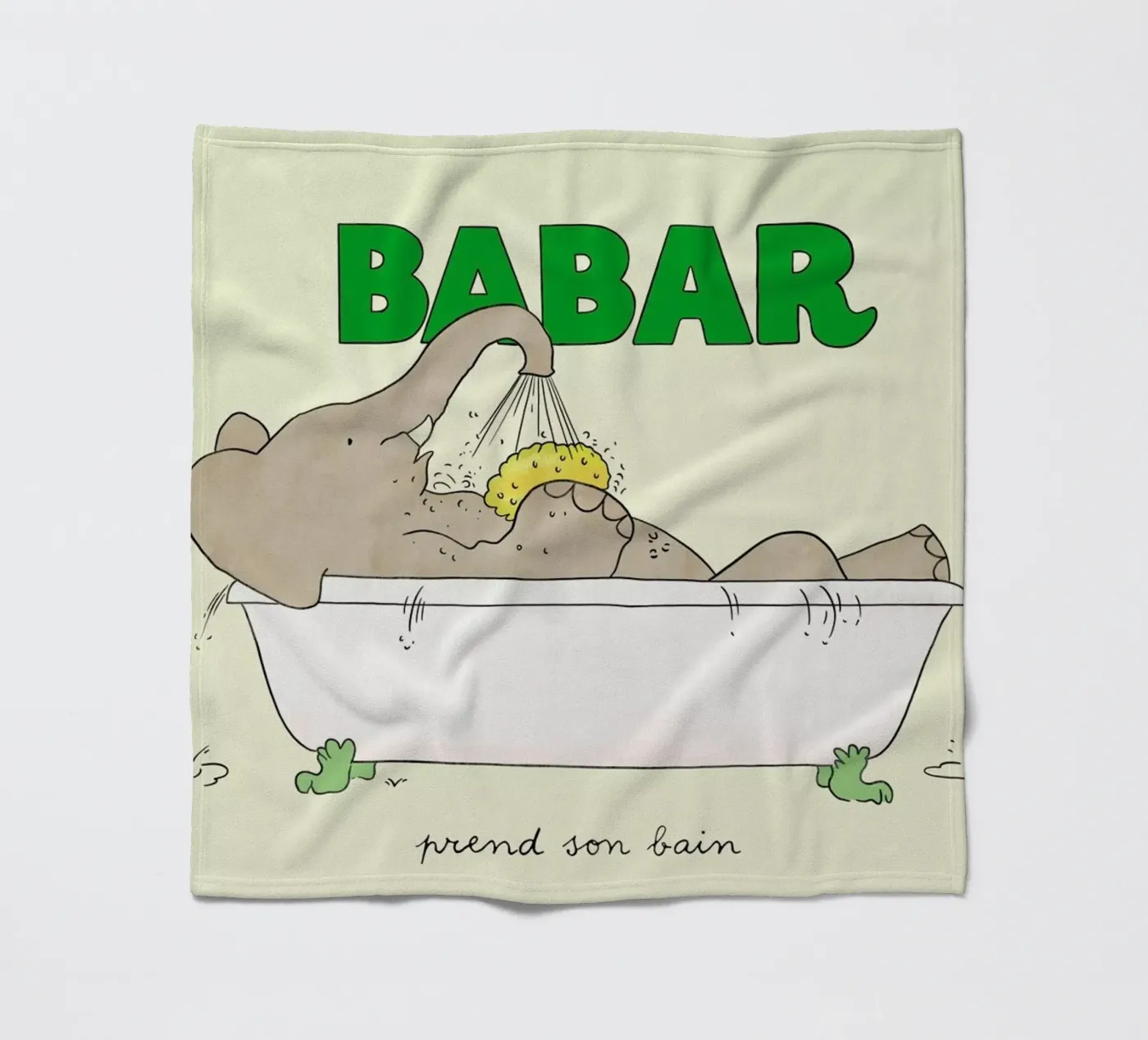Babar Bathtime 2 Fleecedecke von Little Flourishes