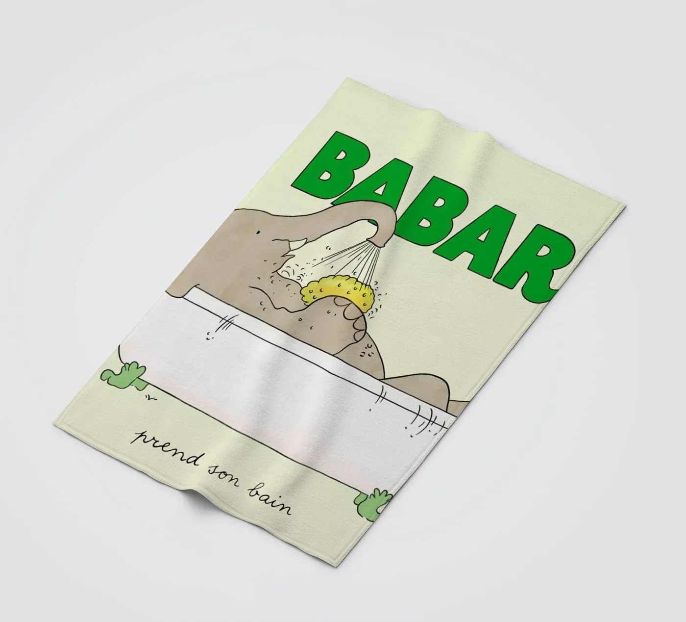 Babar Bathtime 2 Fleecedecke von Little Flourishes