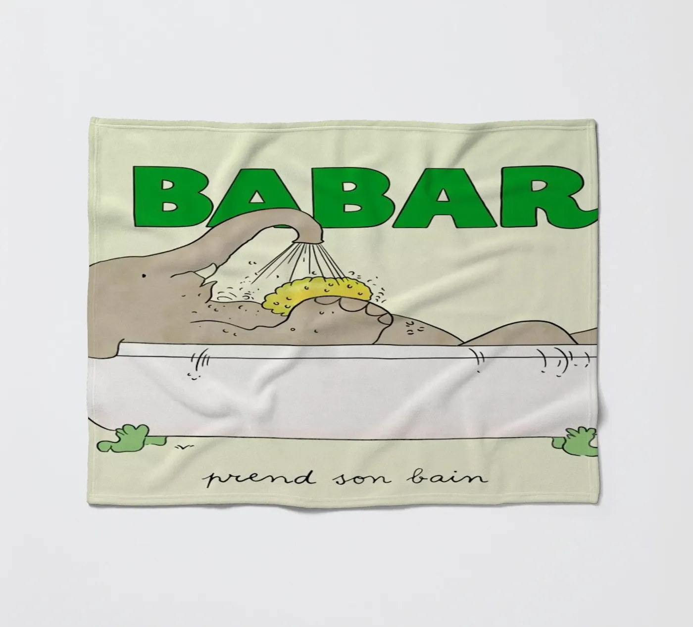 Babar Bathtime 2 Fleecedecke von Little Flourishes