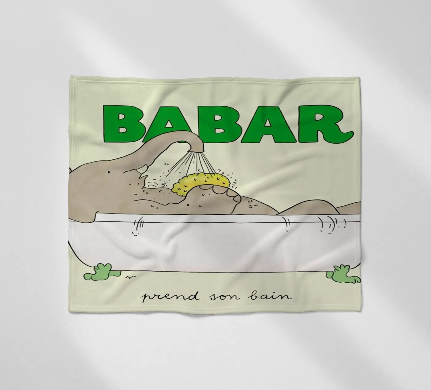 Babar Bathtime 2 Fleecedecke von Little Flourishes