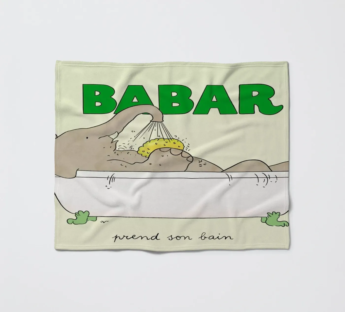 Babar Bathtime 2 Fleecedecke von Little Flourishes