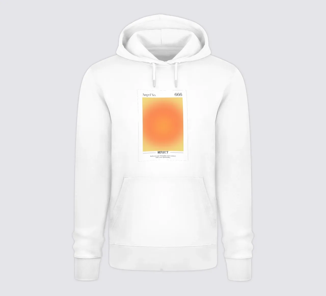 Angelo numero 666 Aura Aura Gradient Print - Arte spirituale felpa con cappuccio da homdeco