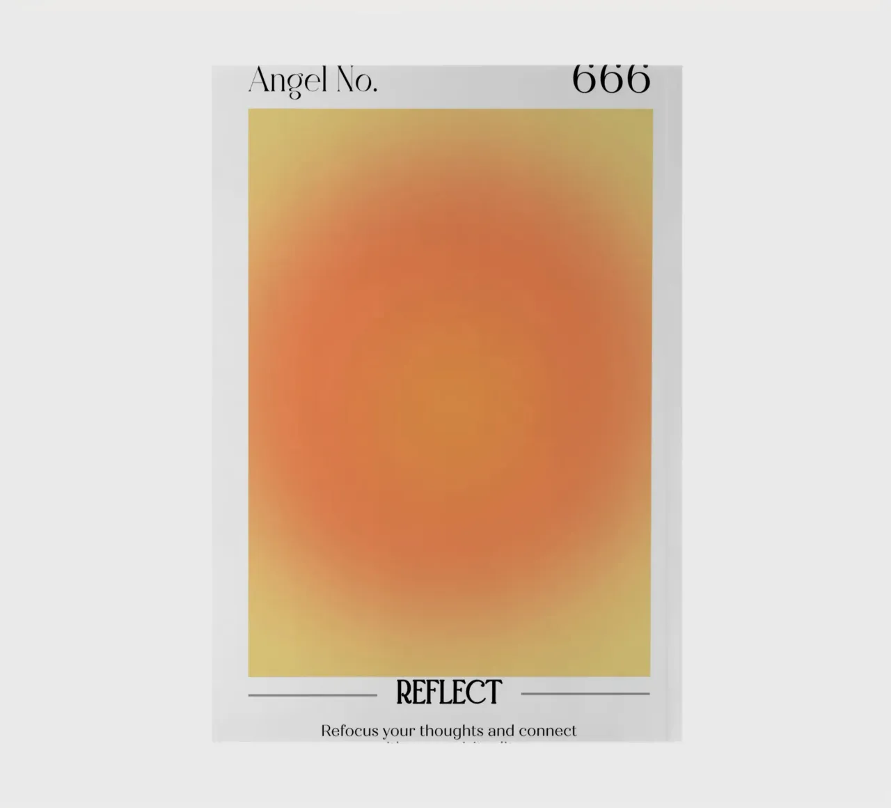 Angel Number 666 Aura Aura Gradient Print - Spiritual Art notebook by homdeco