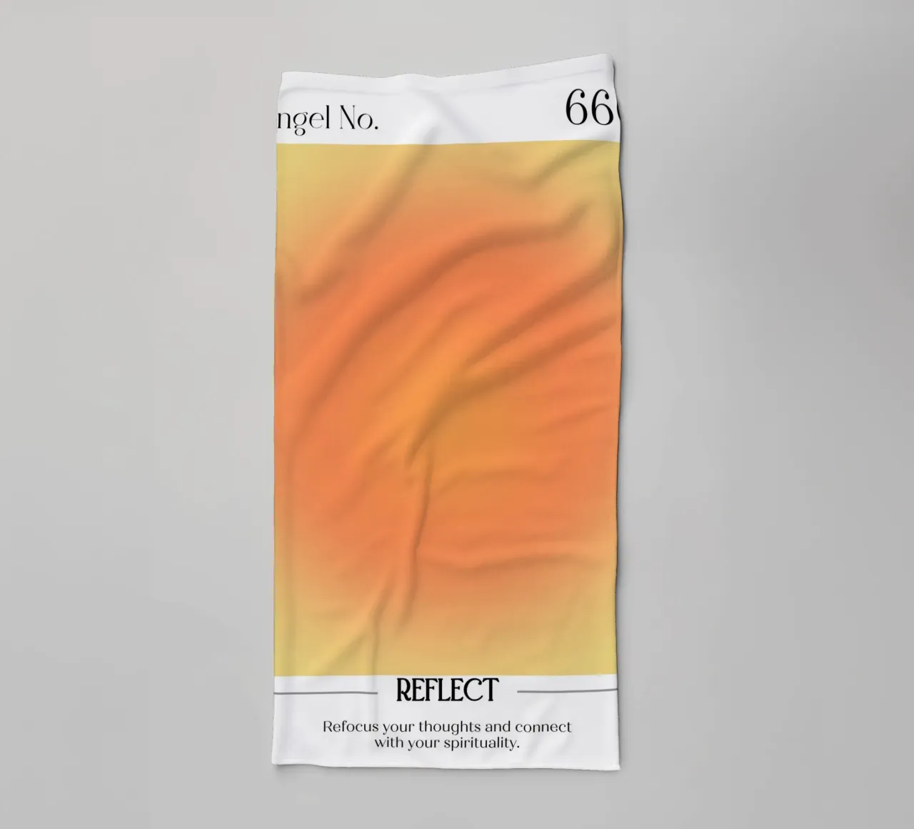 Angel Number 666 Aura Aura Gradient Print - Spiritual Art towel by homdeco