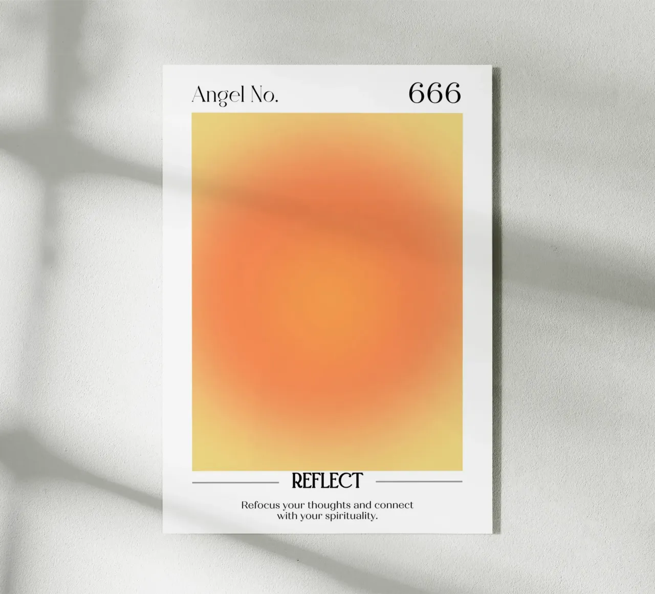 Angelo numero 666 Aura Aura Gradient Print - Arte spirituale plexiglass da homdeco