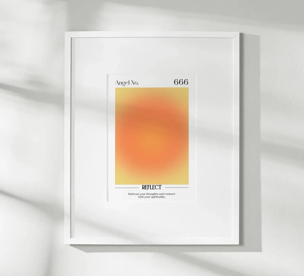 Angelo numero 666 Aura Aura Gradient Print - Arte spirituale poster da homdeco