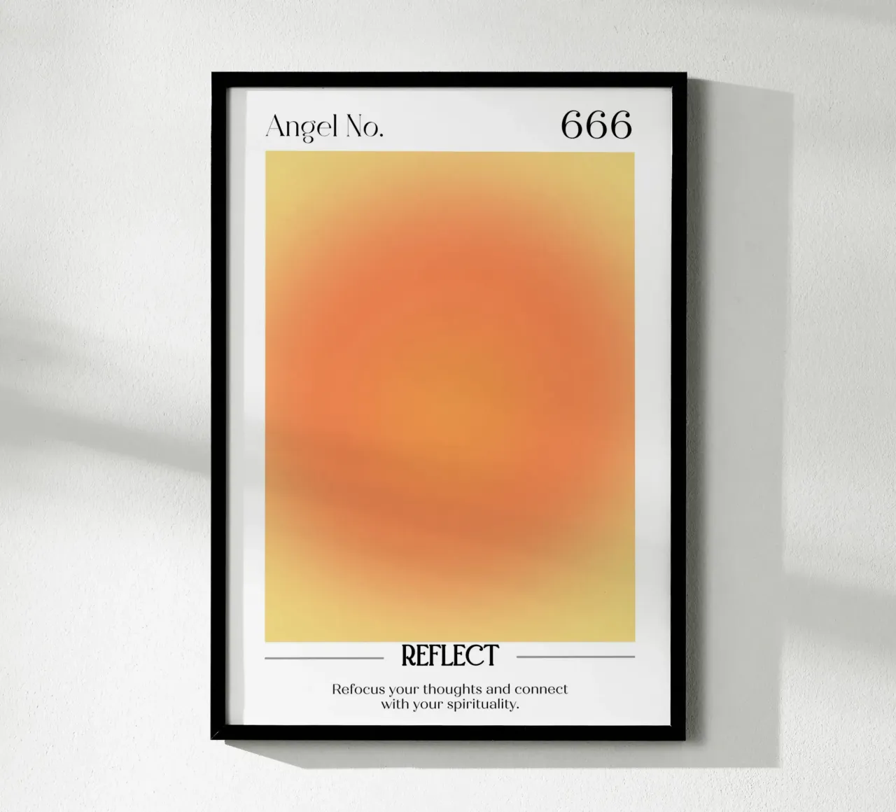 Angelo numero 666 Aura Aura Gradient Print - Arte spirituale poster da homdeco