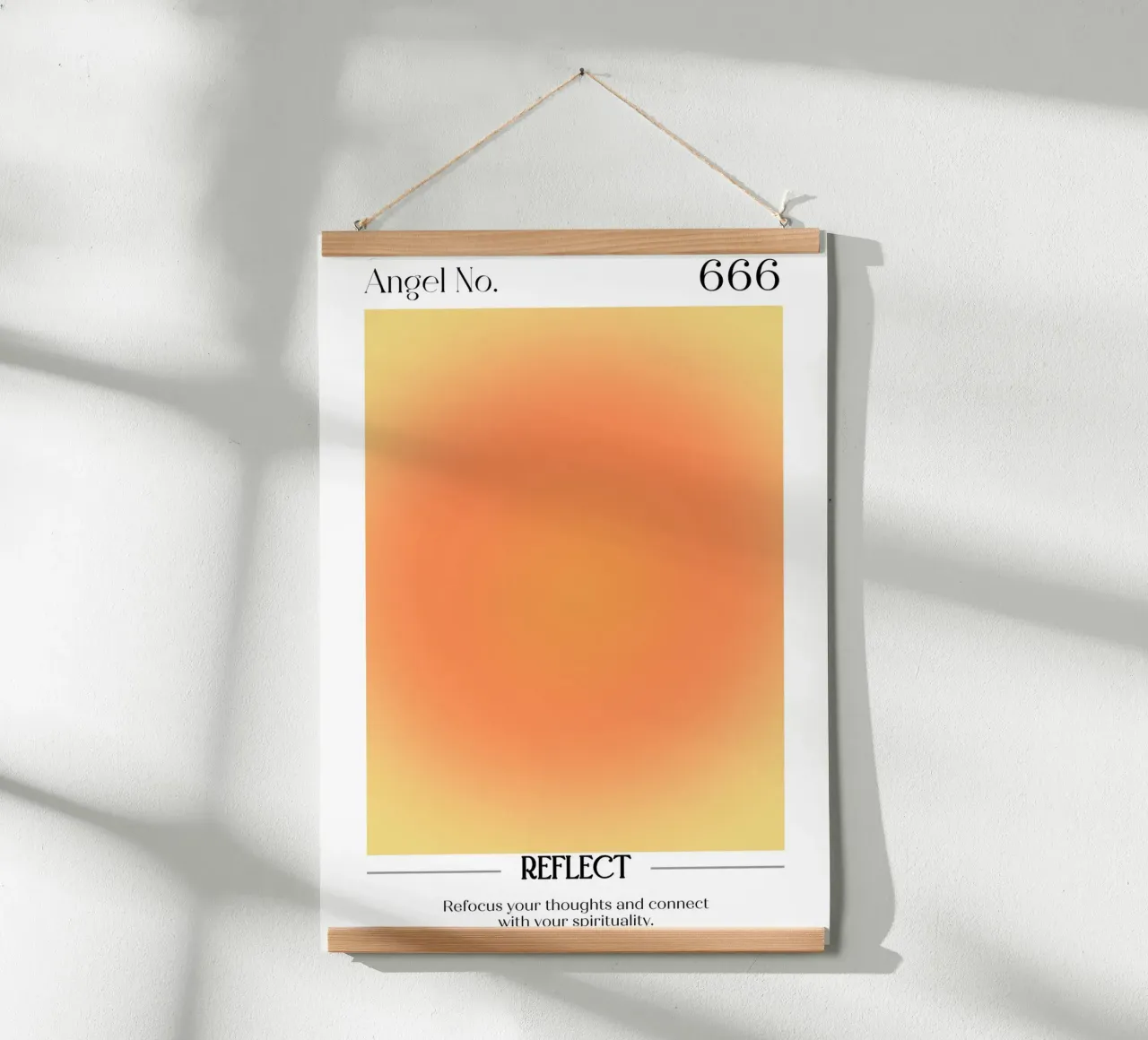 Angelo numero 666 Aura Aura Gradient Print - Arte spirituale poster da homdeco