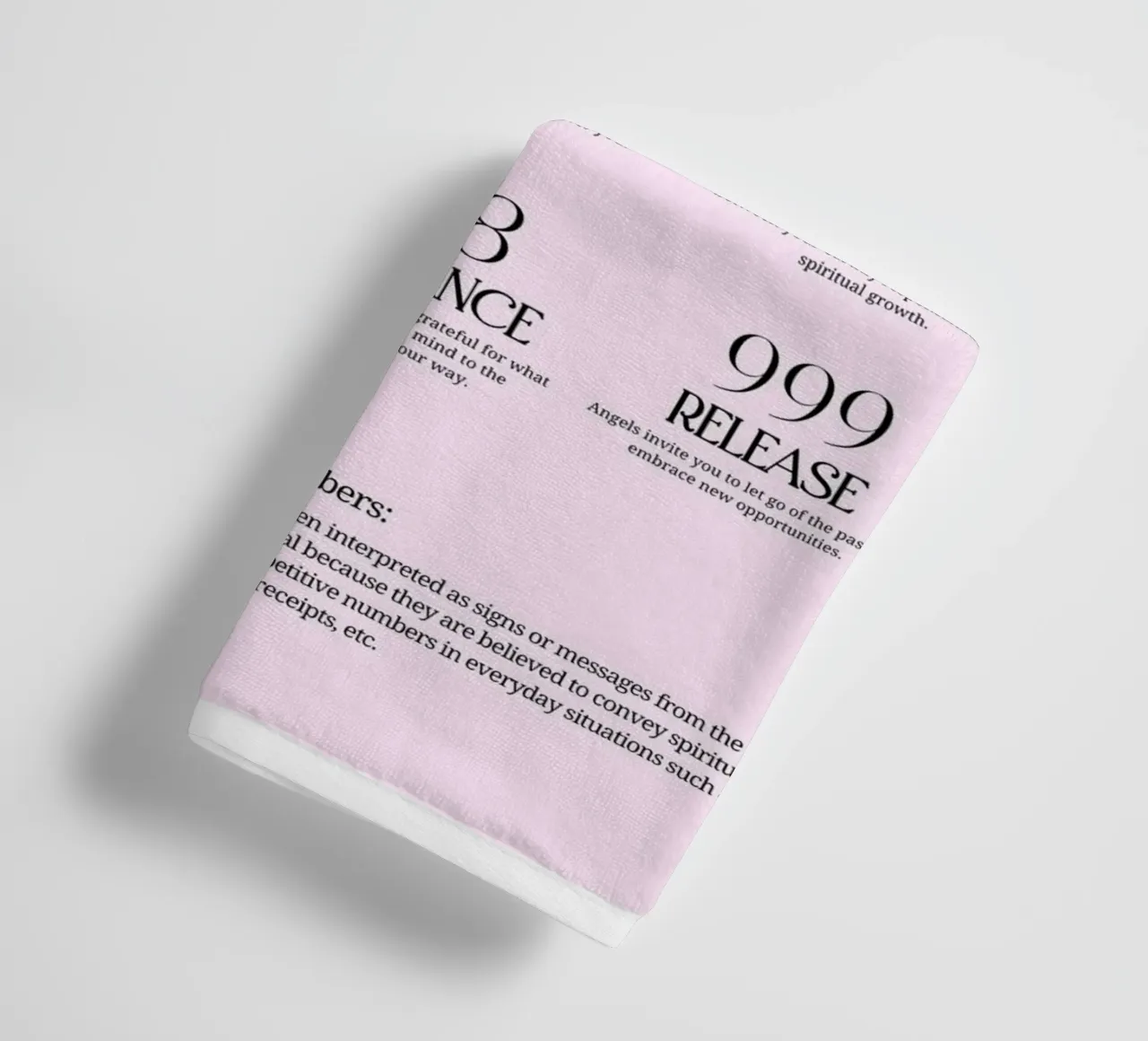 Angel Numbers Chart Print - Spiritual Meanings & Guide towel by homdeco