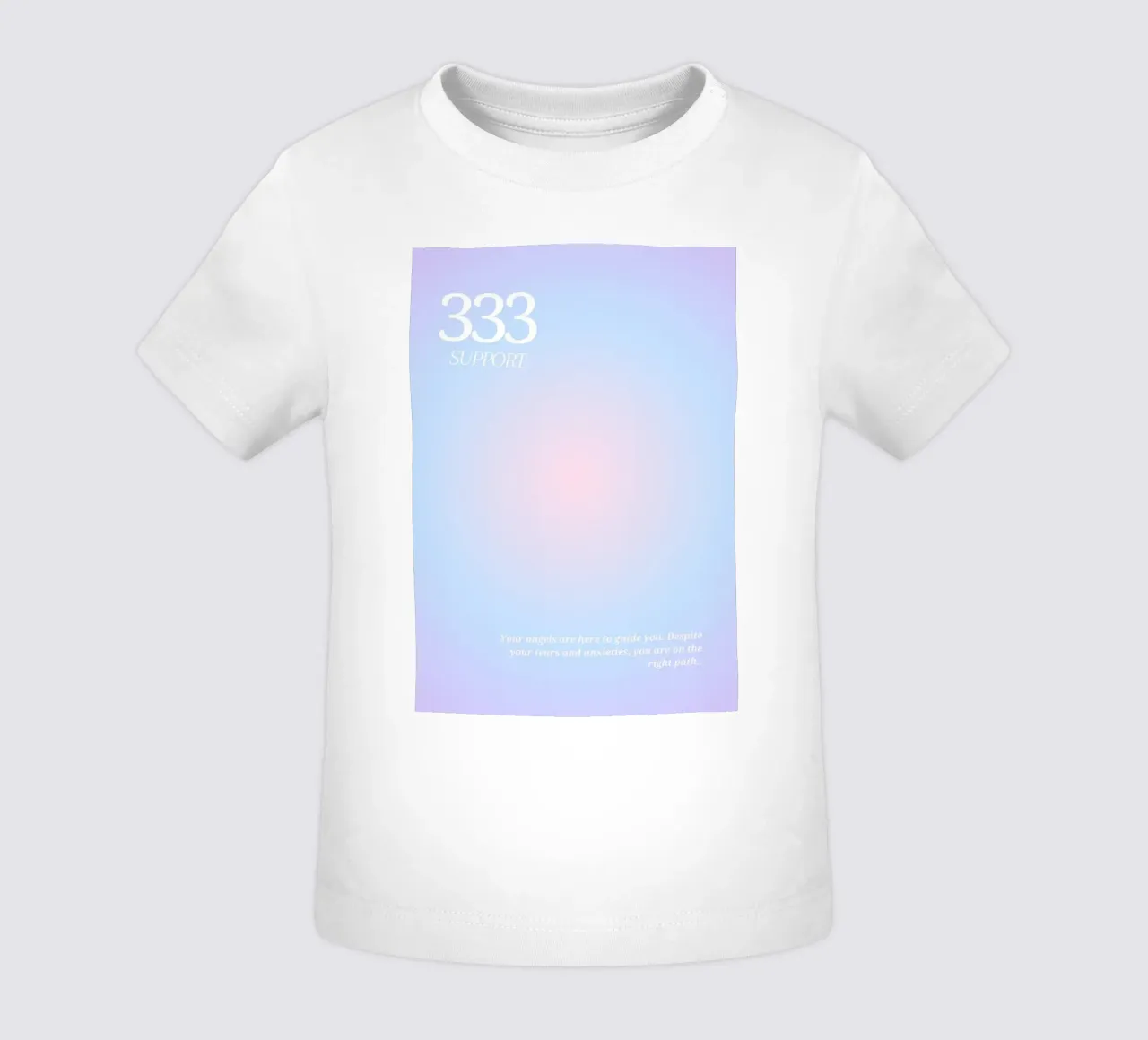 Numero dell'angelo 333 Aura Gradient Print - Supporto e percorso maglietta neonato da homdeco