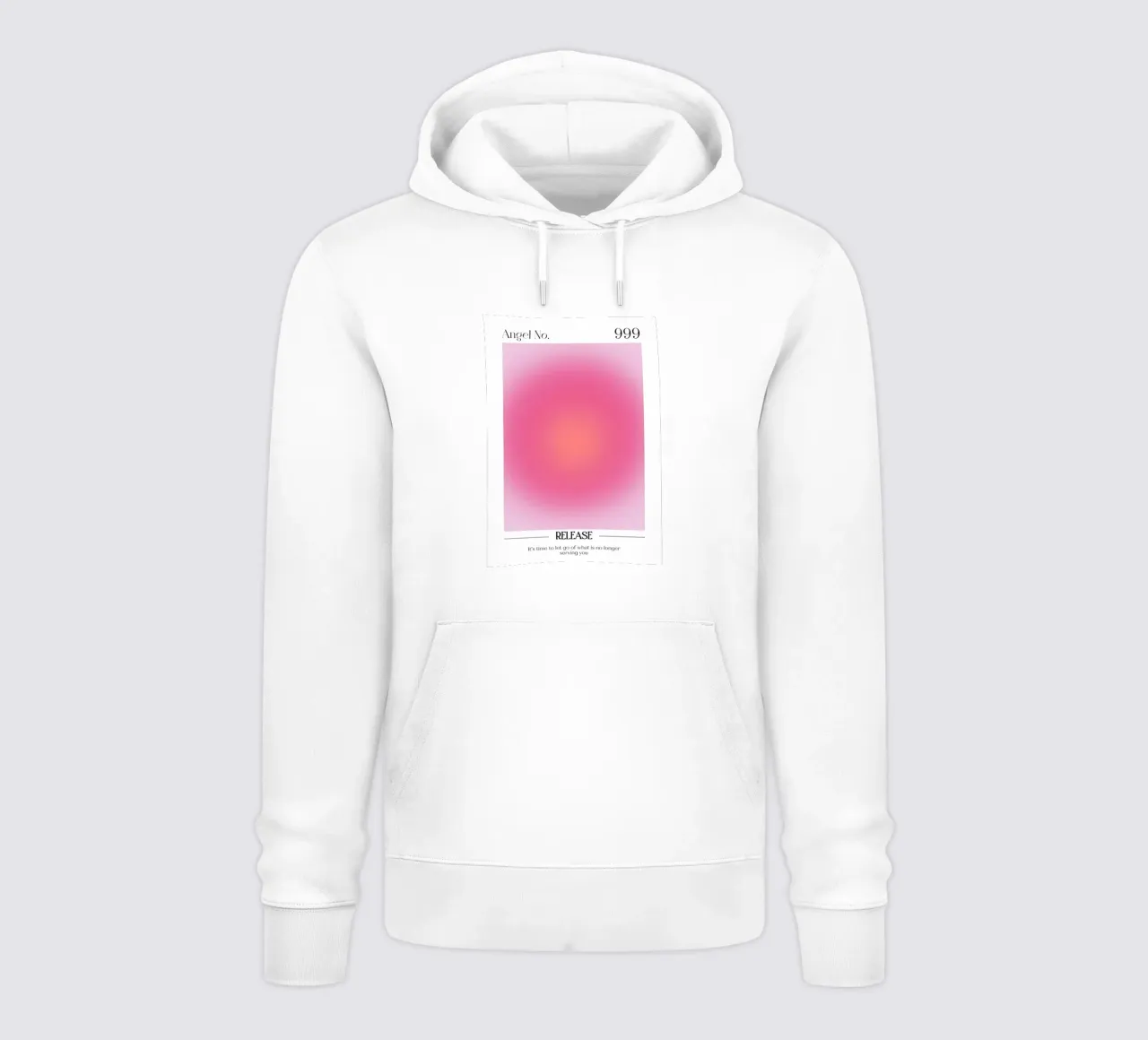 Angelo numero 999 Aura Gradient Print - Rilascio e crescita felpa con cappuccio da homdeco