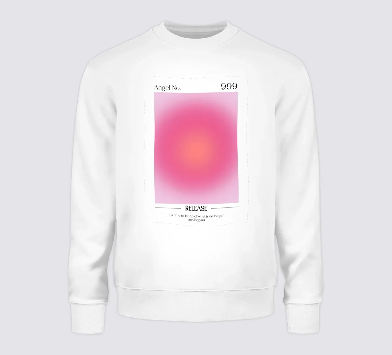 Angelo numero 999 Aura Gradient Print - Rilascio e crescita felpa da homdeco