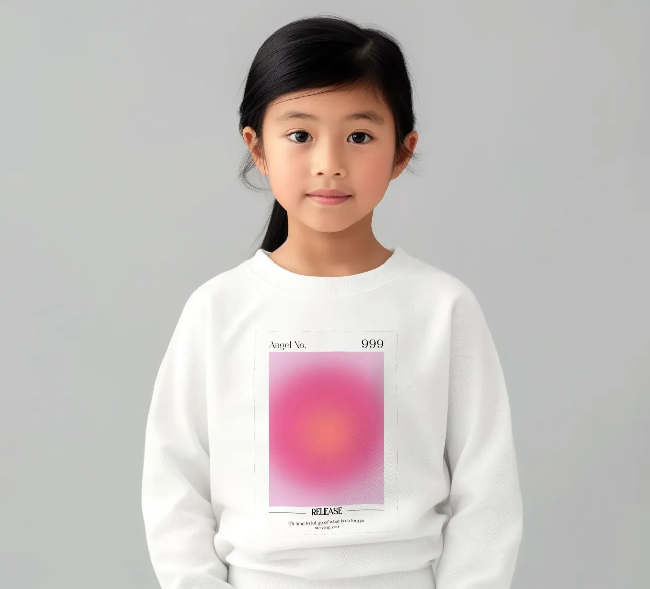 Angelo numero 999 Aura Gradient Print - Rilascio e crescita felpa bambino da homdeco