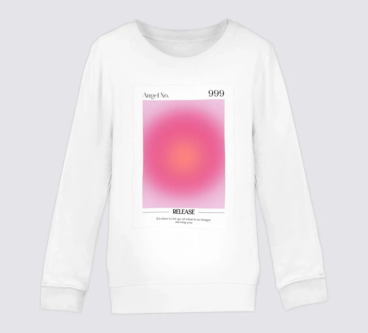 Angelo numero 999 Aura Gradient Print - Rilascio e crescita felpa bambino da homdeco