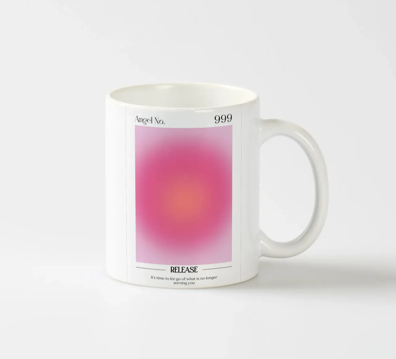 Angelo numero 999 Aura Gradient Print - Rilascio e crescita tazza in ceramica da homdeco