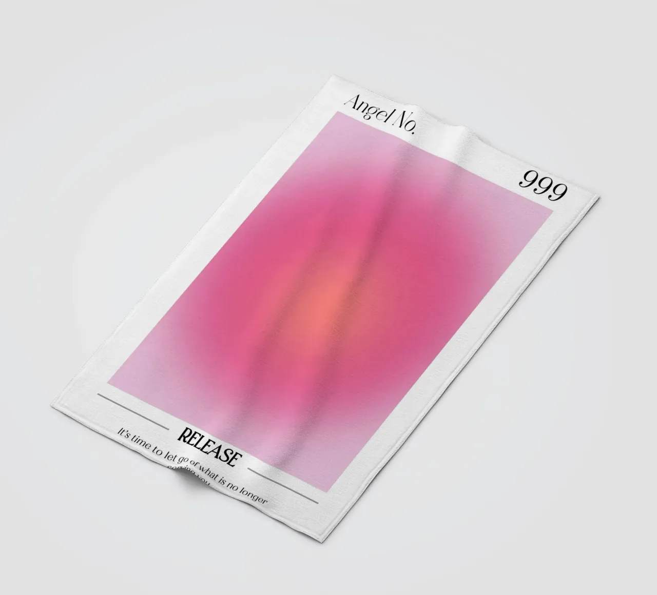 Angelo numero 999 Aura Gradient Print - Rilascio e crescita coperta in pile da homdeco
