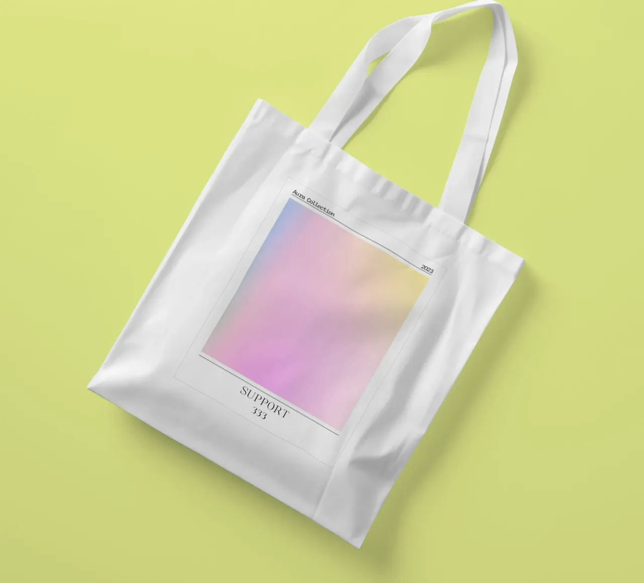 Aura Collection 2023 - Unterstützung 333 Gradient Kunstdruck Jutebeutel von homdeco