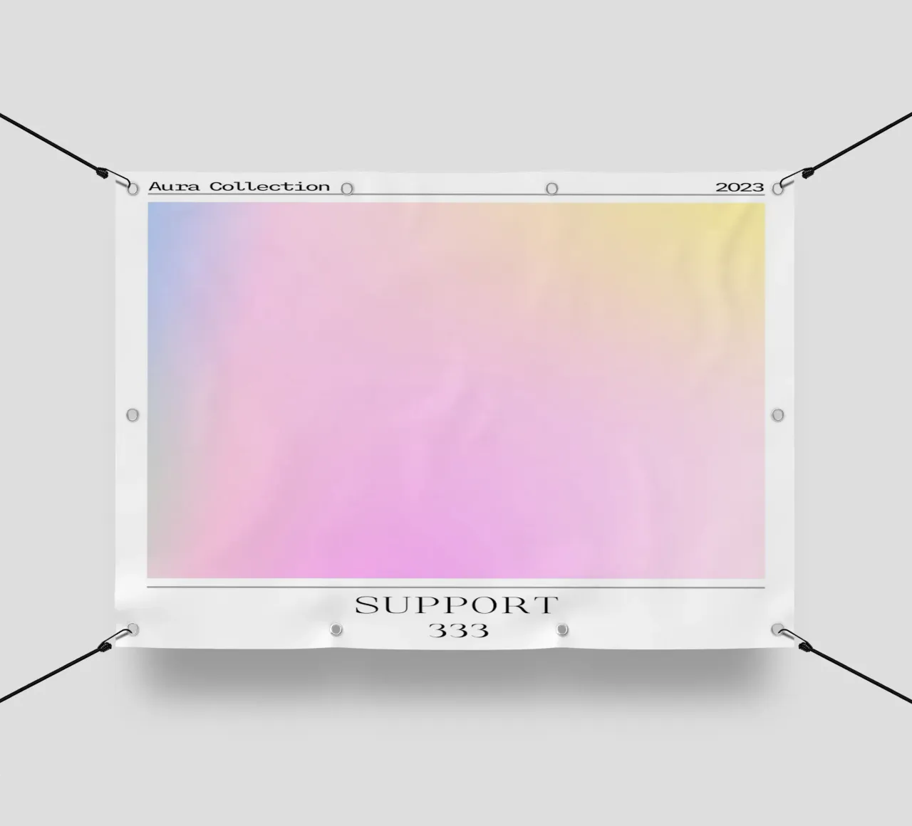 Aura Collection 2023 - Unterstützung 333 Gradient Kunstdruck PVC Plane von homdeco