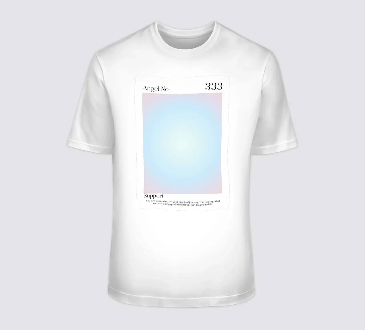 Numero dell'angelo 333 Aura Gradient Print - Supporto spirituale t-shirt da homdeco