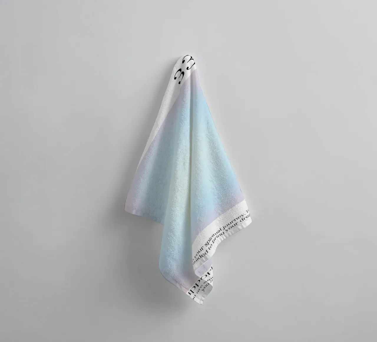 Numero dell'angelo 333 Aura Gradient Print - Supporto spirituale asciugamano da bagno da homdeco