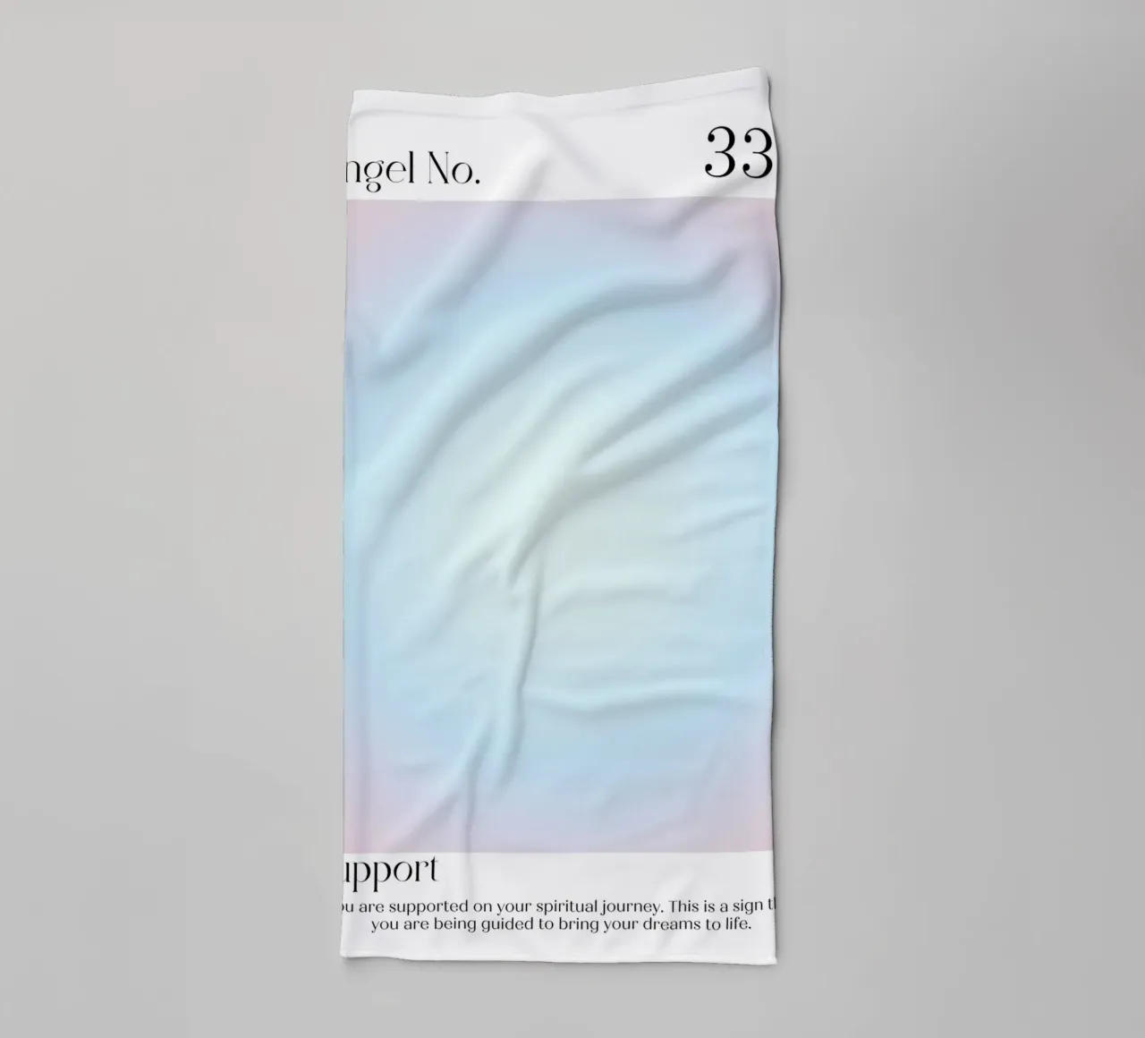 Numero dell'angelo 333 Aura Gradient Print - Supporto spirituale asciugamano da bagno da homdeco
