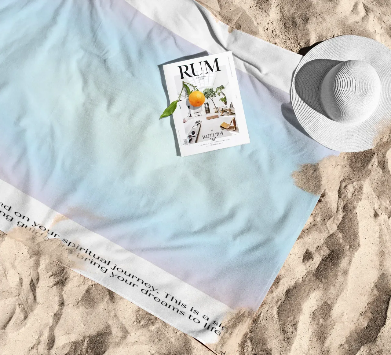 Numero dell'angelo 333 Aura Gradient Print - Supporto spirituale telo mare da homdeco