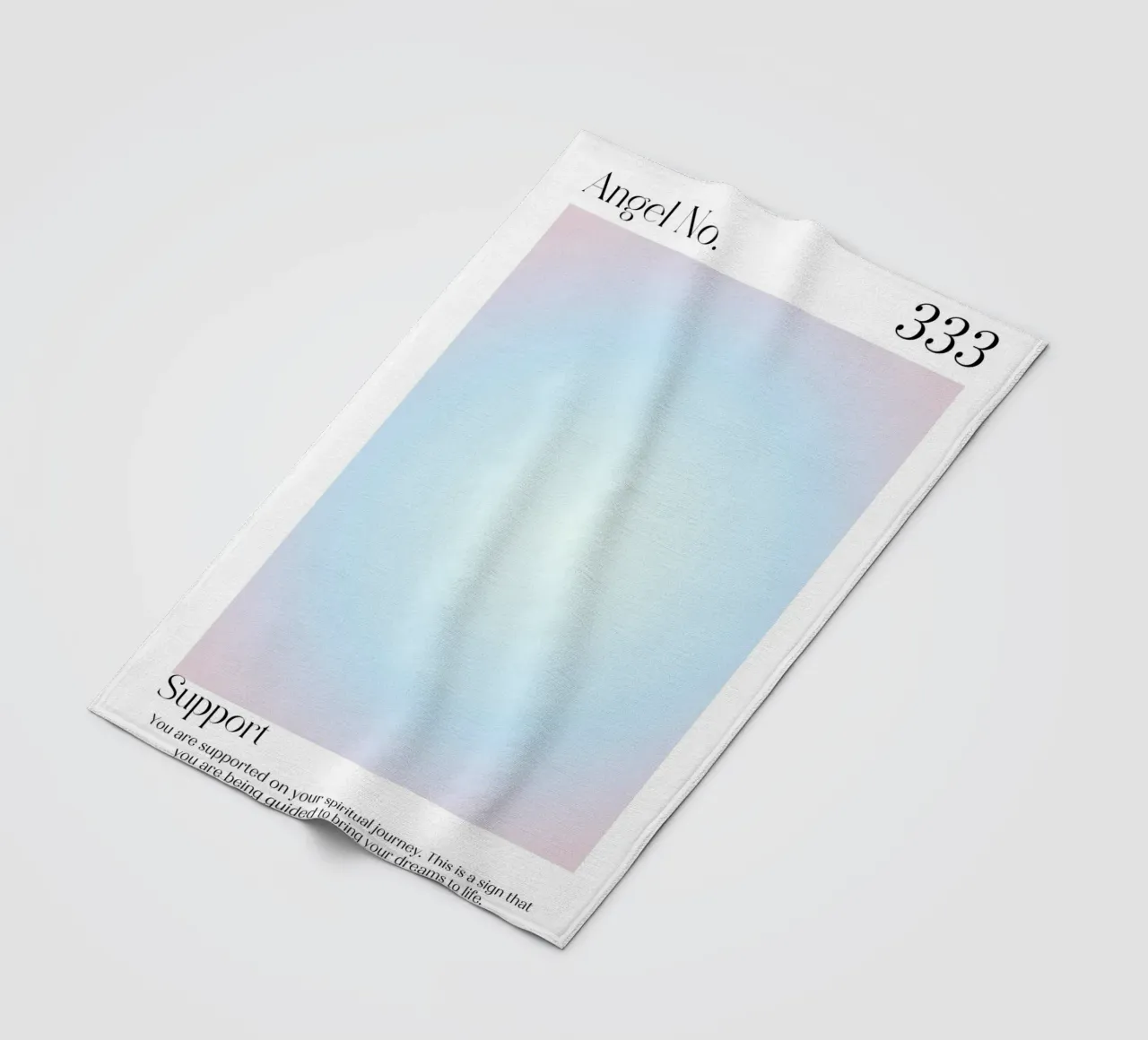 Numero dell'angelo 333 Aura Gradient Print - Supporto spirituale coperta in pile da homdeco