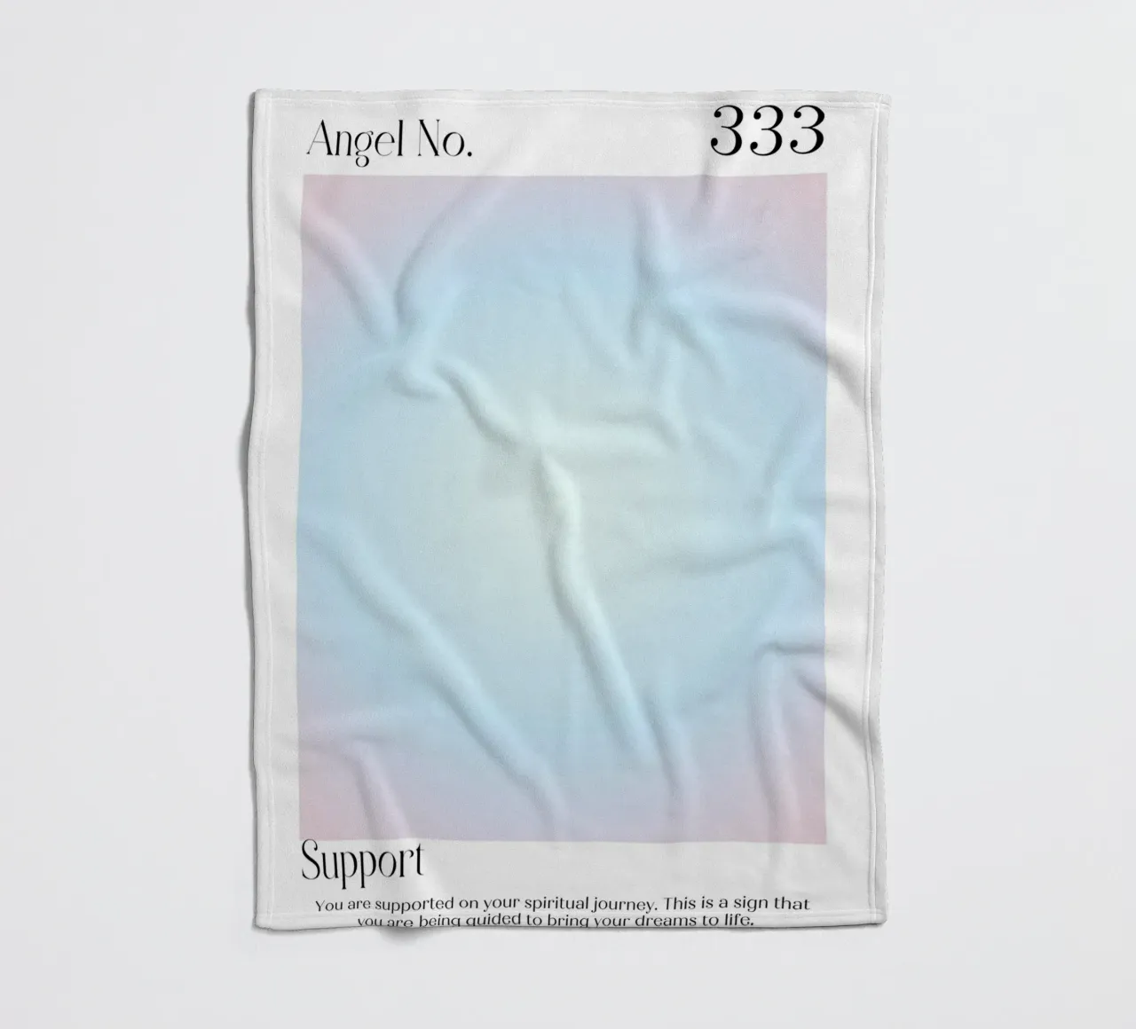 Numero dell'angelo 333 Aura Gradient Print - Supporto spirituale coperta in pile da homdeco