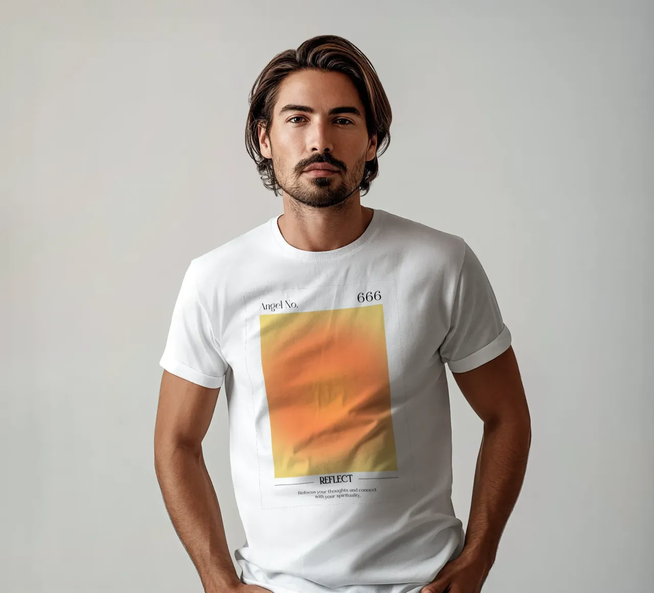Angelo Numero 666 Aura Gradiente Stampa - Rifletti & Spirito t-shirt da homdeco