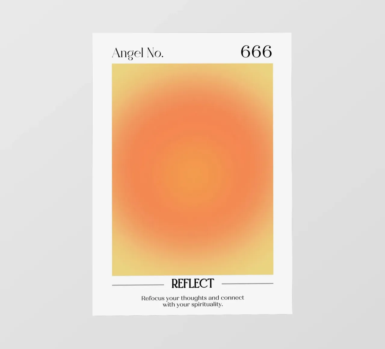 Angelo Numero 666 Aura Gradiente Stampa - Rifletti & Spirito telo in pvc da homdeco