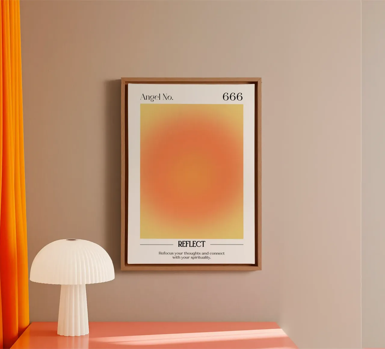 Engelen Nummer 666 Aura Kleurverloop Print - Reflect & Spirit canvas van homdeco