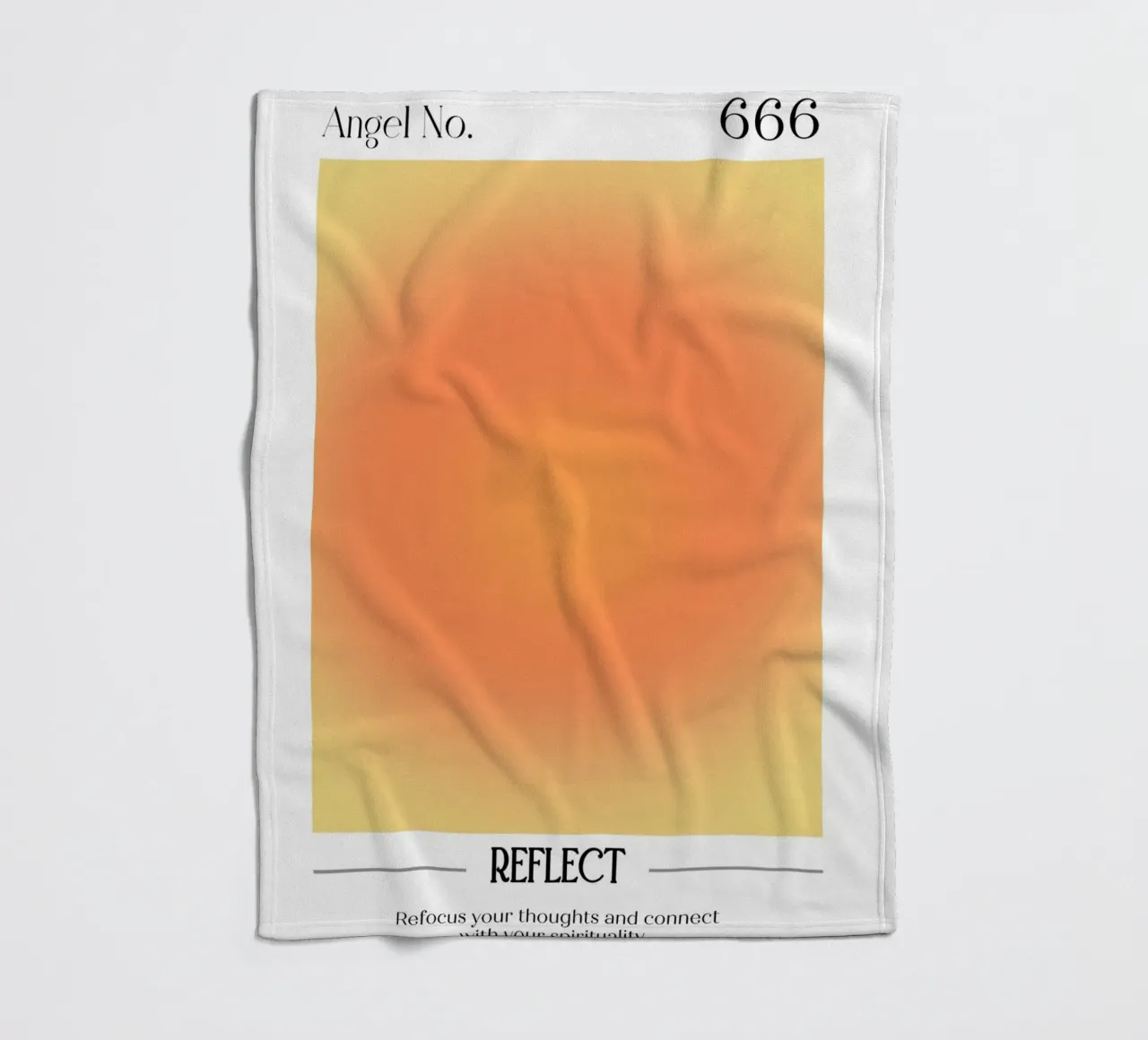 Angelo Numero 666 Aura Gradiente Stampa - Rifletti & Spirito coperta in pile da homdeco