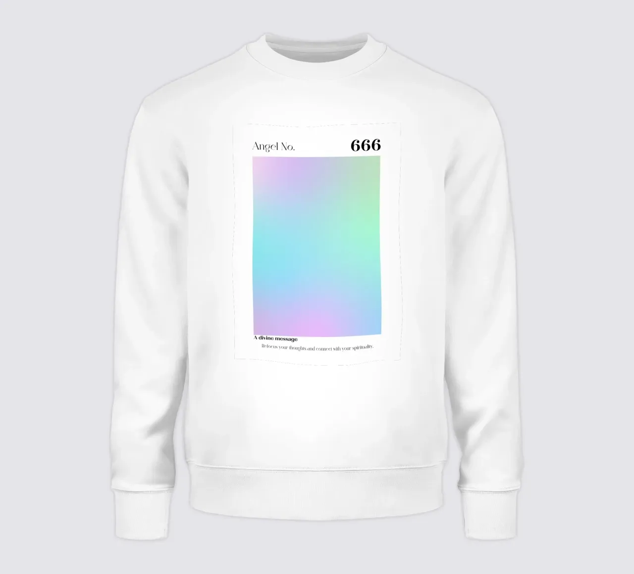 Angel Number 666 Aura Gradient Print - Divine Message sweatshirt by homdeco