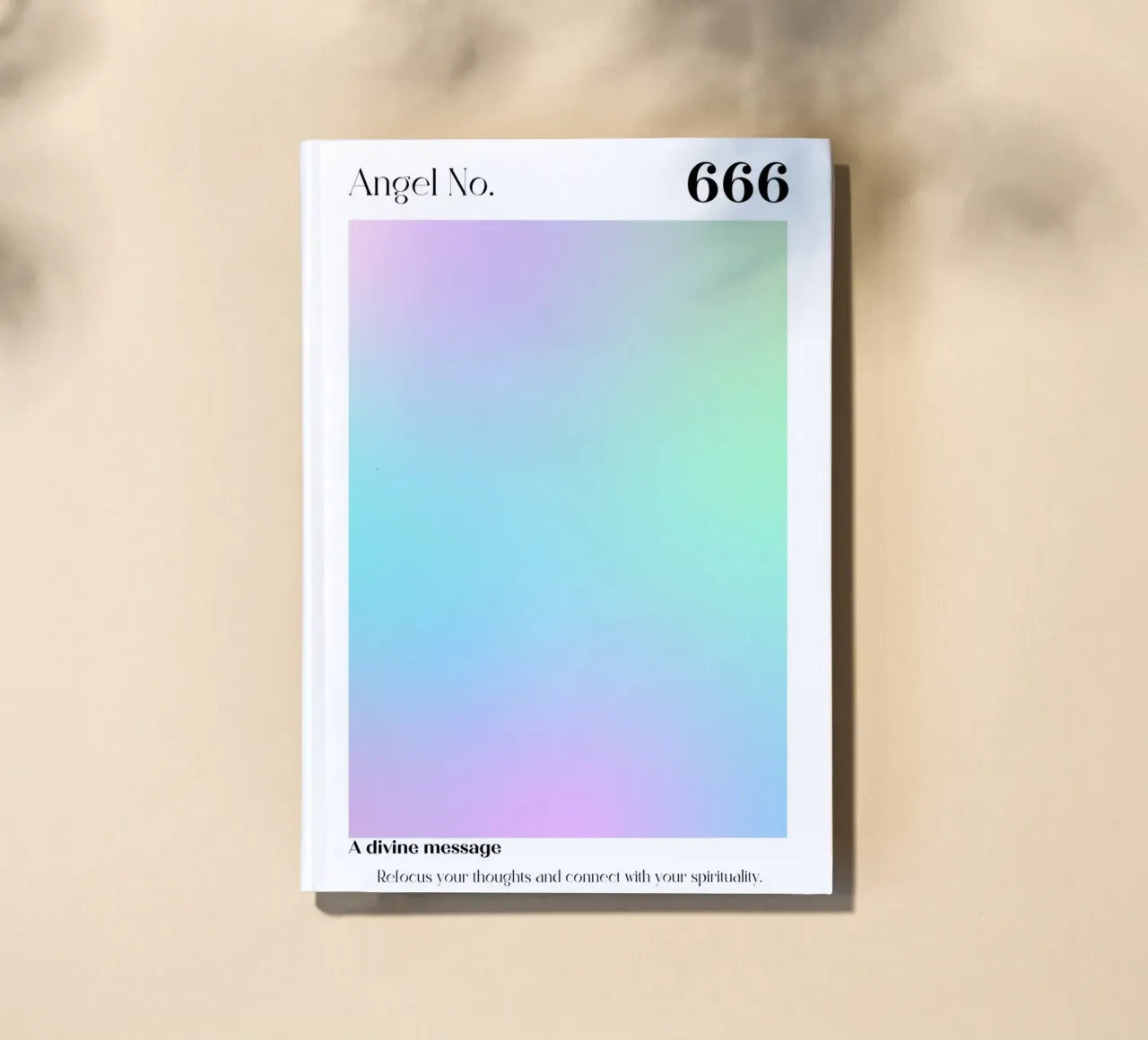 Angel Number 666 Aura Gradient Print - Divine Message notebook by homdeco
