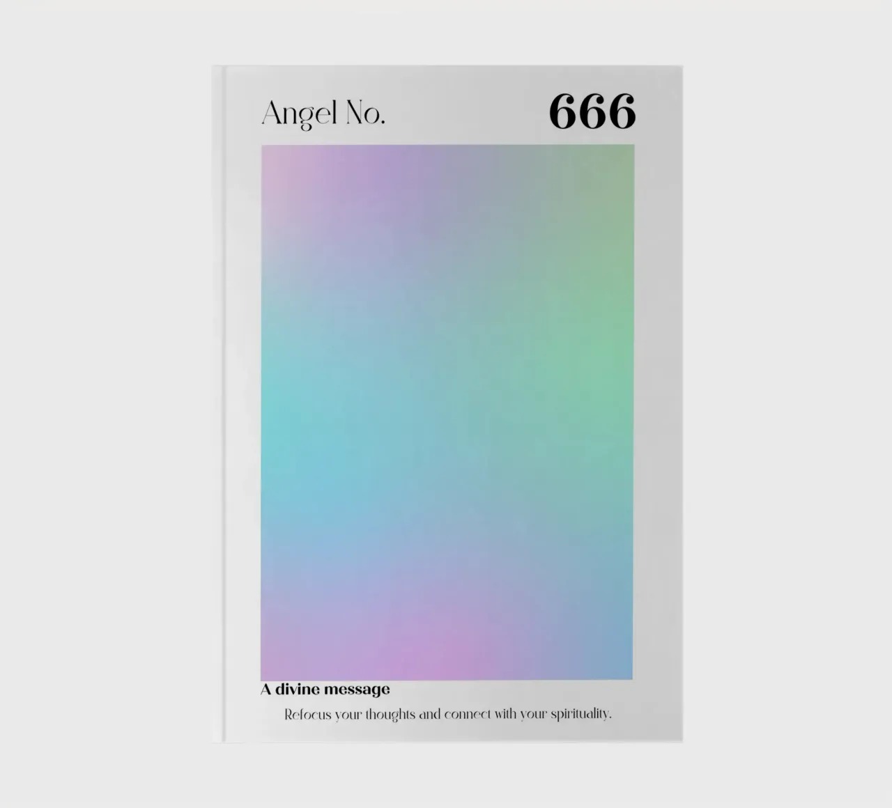 Angel Number 666 Aura Gradient Print - Divine Message notebook by homdeco