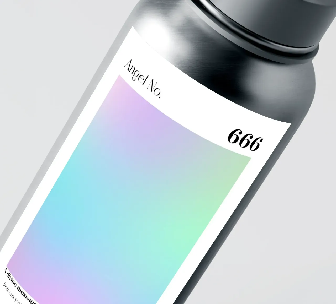Angel Number 666 Aura Gradient Print - Message Divin autocollant de homdeco