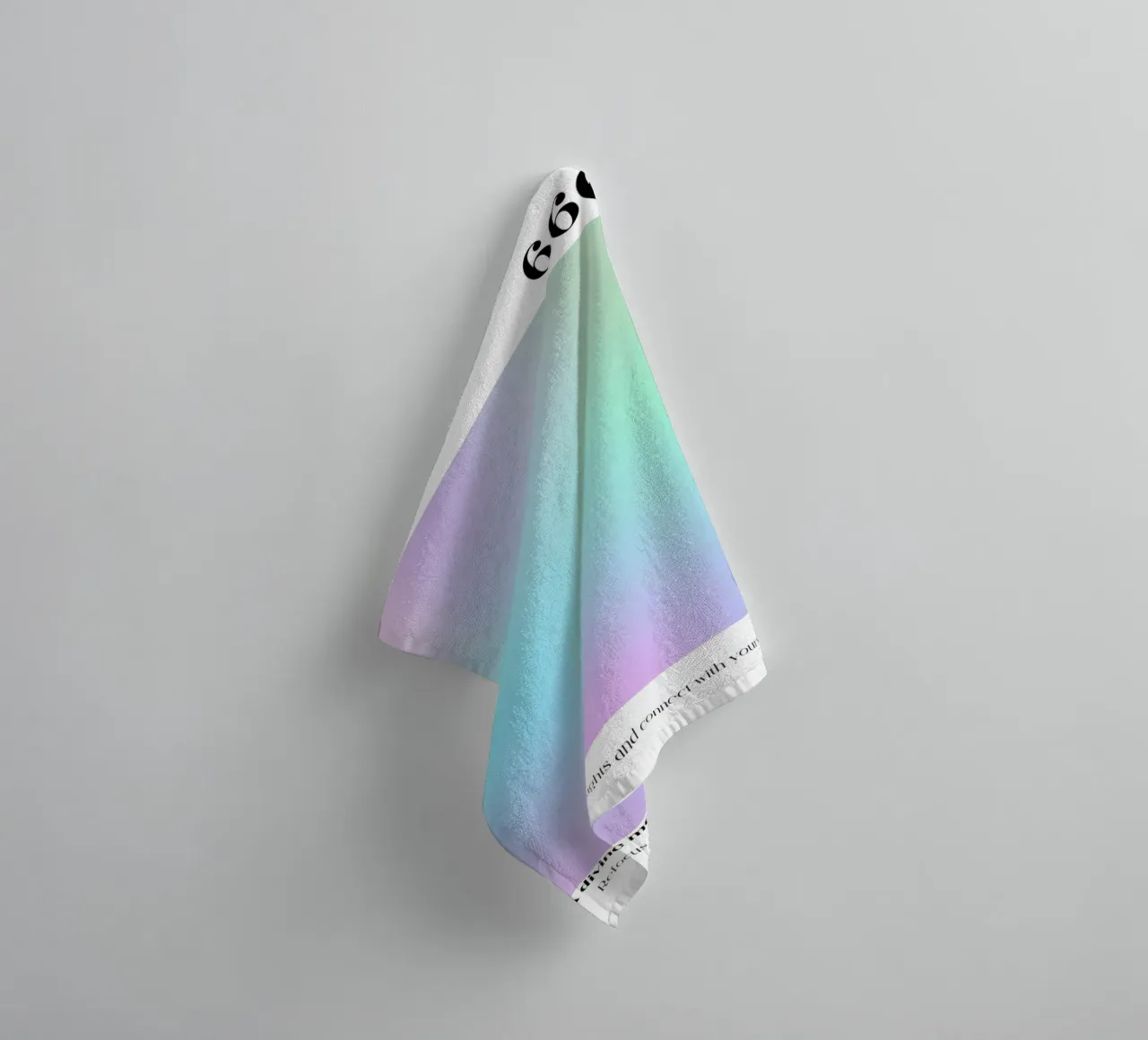 Angel Number 666 Aura Gradient Print - Divine Message towel by homdeco
