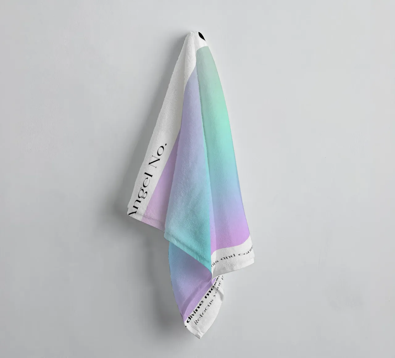 Angel Number 666 Aura Gradient Print - Divine Message towel by homdeco