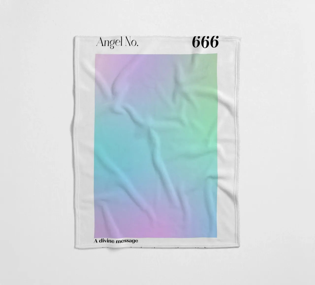 Angel Number 666 Aura Gradient Print - Divine Message fleece blanket by homdeco