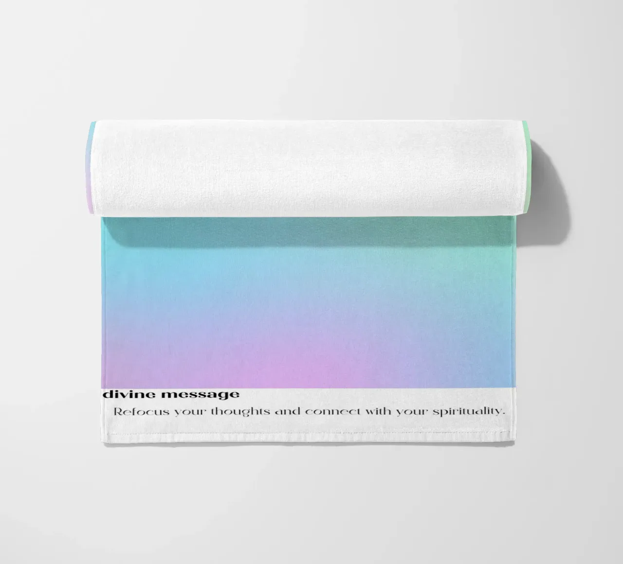 Angel Number 666 Aura Gradient Print - Divine Message beach towel by homdeco