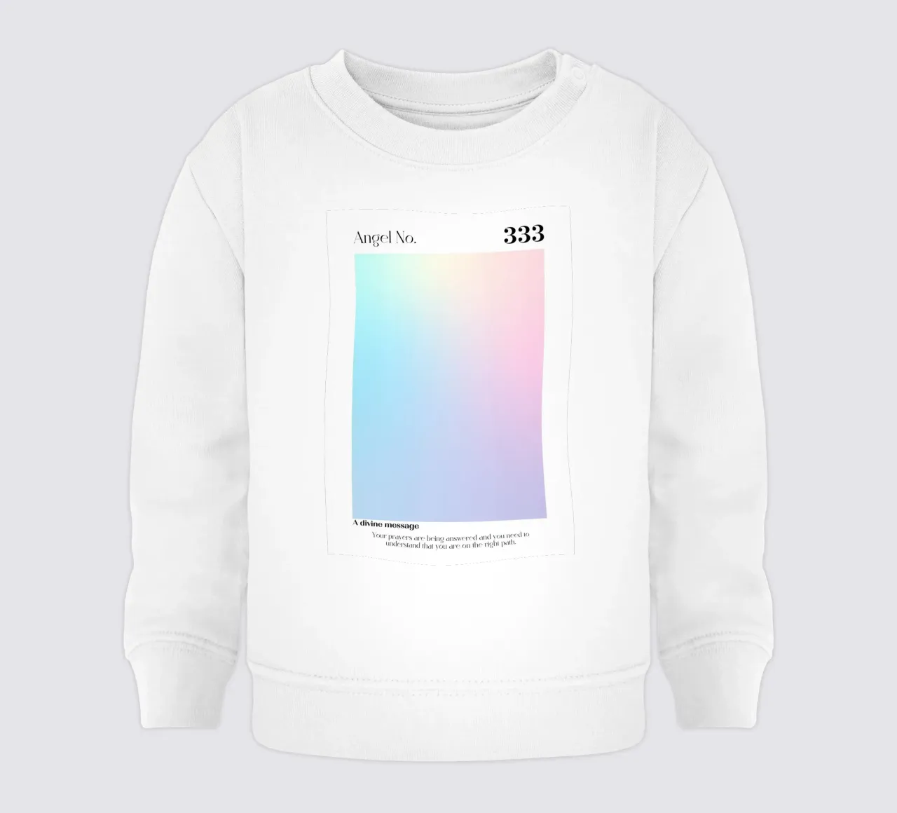 Angelo Numero 333 Aura Gradient Print - Sentiero Divino felpa neonato da homdeco