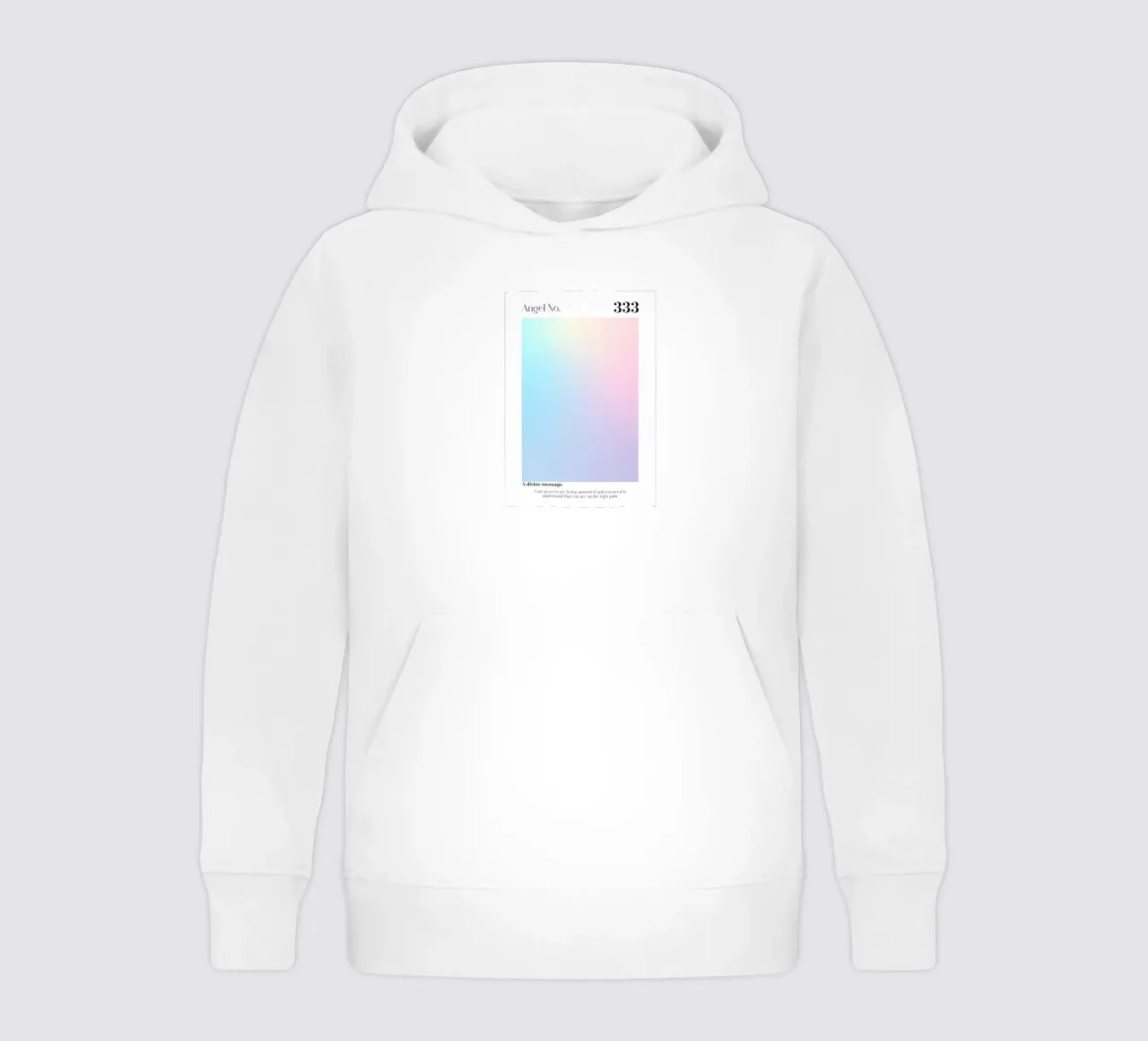 Angelo Numero 333 Aura Gradient Print - Sentiero Divino felpa bambino con cappuccio da homdeco