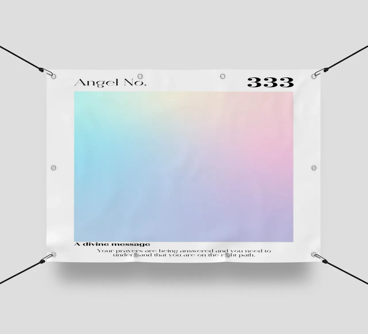 Angelo Numero 333 Aura Gradient Print - Sentiero Divino telo in pvc da homdeco