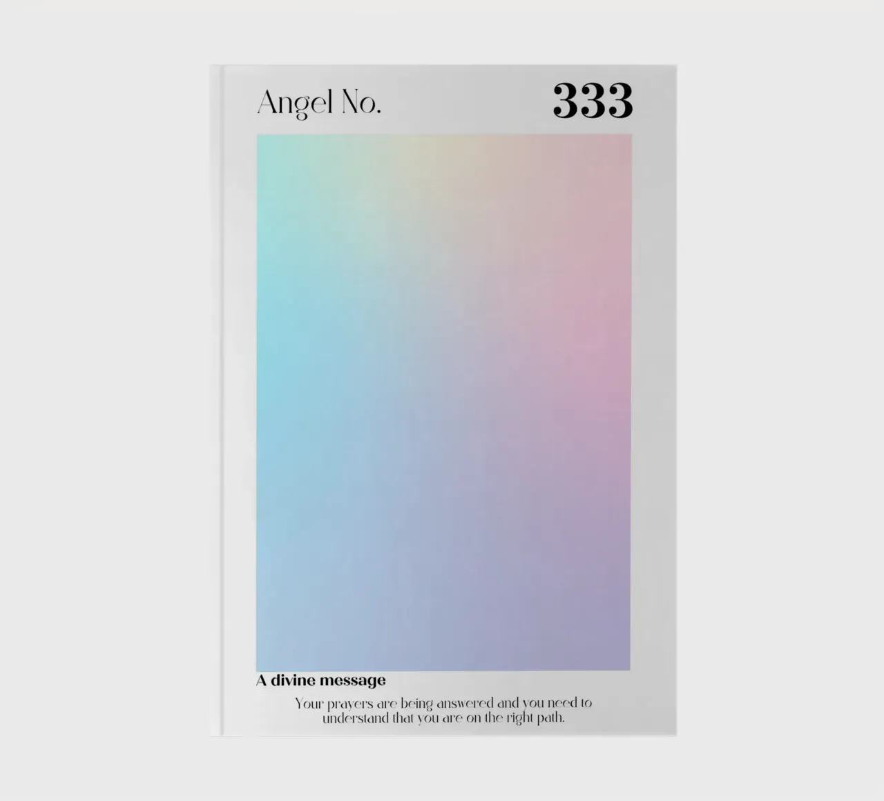 Angel Number 333 Aura Gradient Print - Divine Path notebook by homdeco