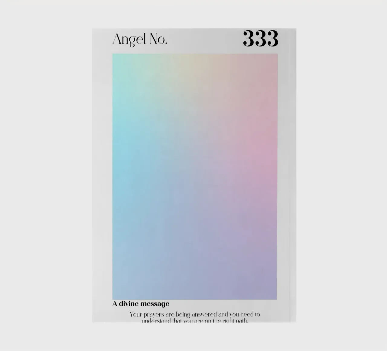 Angel Number 333 Aura Gradient Print - Divine Path notebook by homdeco
