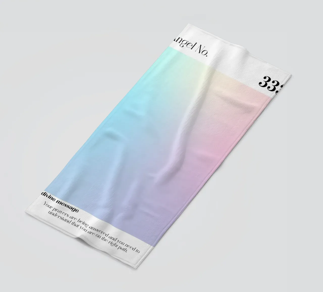 Angelo Numero 333 Aura Gradient Print - Sentiero Divino telo mare da homdeco