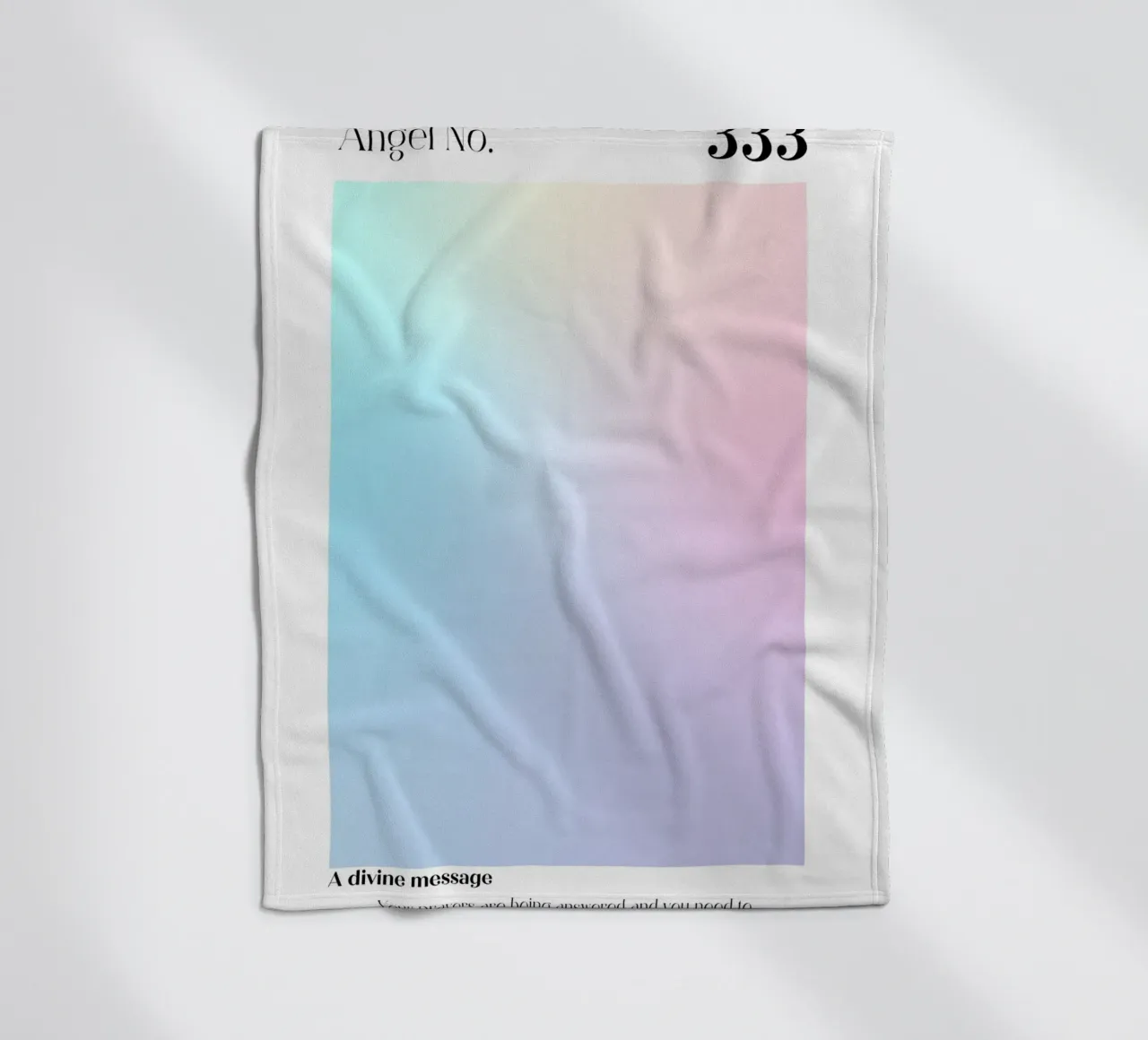 Angelo Numero 333 Aura Gradient Print - Sentiero Divino coperta in pile da homdeco