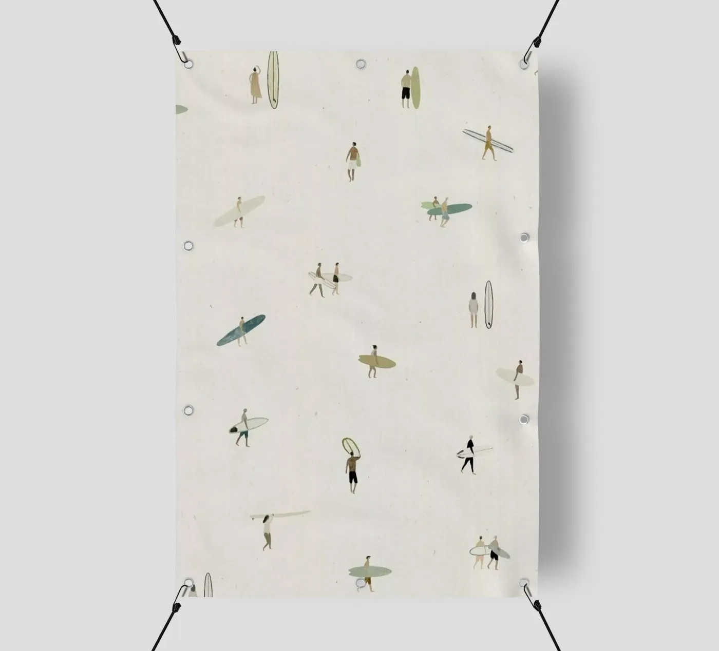 Tiny Surfers telo in pvc da Isabelle Vandeplassche